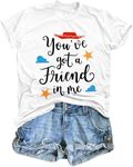 KIMSOONG Youve Got A Friend Shirt Women Magical Shirt Magic Shirt Funny Letter Print Tshirt Casual Gift Graphic Tee Tops