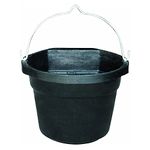 Farm Innovators Model FB-80-R Rubber 3-Gallon Flat-Back Heated Bucket, 80-Watt