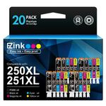 20 Pack E-Z Ink (TM Compatible Ink Cartridges Replacement for Canon 250 251 XL PGI-250XL CLI-251XL to use with Pixma MX922 MX920 MG5520 MG7520 IX6820 IP8720 MG6620 MG6320 MG7120 Printer