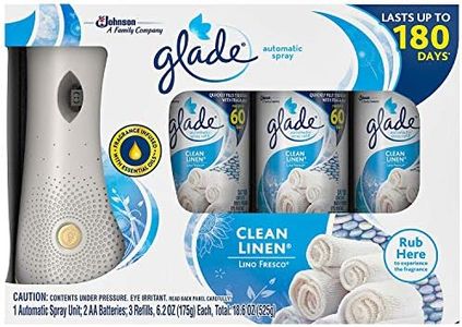 Glade Automatic Spray Air Freshener 1 Holder + 3 Refills - Clean Linen