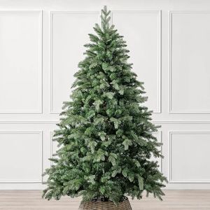 CHRISTOW Artificial Fraser Fir Christmas Tree 6ft, Luxury Indoor Xmas Decoration, Forked Bushy Branches, Natural Looking PVC & PE Needles, Easy Assembly with Stand, Tip Count 611 (skirt not included)