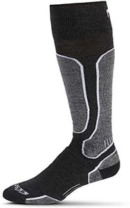 Minus33 Merino Wool Mountain Heritage Elite All Season Lightweight Snowboard Socks - Made in the USA - Over the Calf Socks, Black, Large