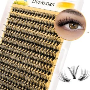 Lash Clusters D Curl Cluster Lashes Fluffy Lash Extensions Natural Individual Lashes 9-16mm mix Eyelash Clusters Faux Cils Extension Mink False Eyelashes Diy Eyelash Extensions (260-40D-0.07D-mix 9-16mm)