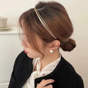 Multi Layers Metal Headband Thin Gold Layered Hairband for Women Girls Minimalism Headbands for Long Short Hair Accessories for Yoga Sports