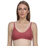 Tulzott Women Non Padded Bra - Made of Pure Cotton Full Coverage Non Wired Seamless Pushup Soft Cup for T-Shirt Saree Dress Sports Garment for Daily Use Everyday