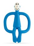 Matchstick Monkey, Original Teether & Gel Applicator, Silicone, Easy To Grip, BPA Free, 3 Months Old+, 10.5 cm, Blue Monkey