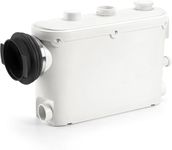 Hocanflo 500W Sewerage Pump Macerator Toilet, Waste Water Pump for WC Toilets, Shower, washbasin, Washing Machine, bathtubs, dishwashers, 4 inlets
