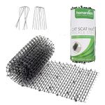 Homarden Cat Repellent Outdoor Scat Mat (6.5 ft) - Deterrent Scat Mats for Cats and Dogs - Indoor/Outdoor Deterrent Devices - Includes 8 Garden Staples
