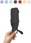 ALFROTEY Mini Folding Travel Umbrella for Rain Lightweight Small Compact Pocket Umbrella for Backpack and Purse Ideal Tiny Portable Travel Umbrella for Women and Girls (Black, S)