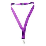 Printed Lanyards Personalised Custom Any Text Colour Lanyard Safety Break ID Card Holder. Visitor Security Company Event Gig Show Staff Teacher NHS Nurse (Purple)