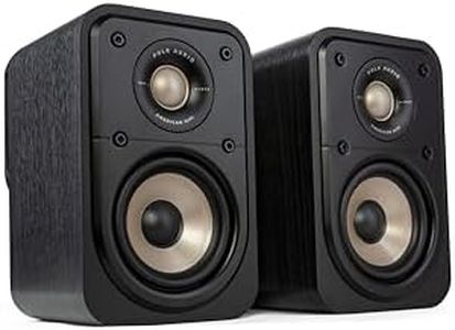 Polk Signature Elite ES10 Surround Loudspeaker - Hi-Res Audio Certified, Dolby Atmos & DTS:X Compatible, 1" Tweeter & 4" Woofer, Power Port Technology for Effortless Bass (Pair, Stunning Black)