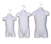 D.I.L WHITE HANGING Children's Mannequin Child Model Kids Display Youth Little Model Juvenile Toddler Mini Baby Infant Mannequin (Toddler 52CM)