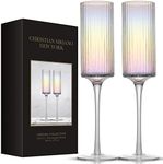 Fluted Iridescent Champagne Flutes 