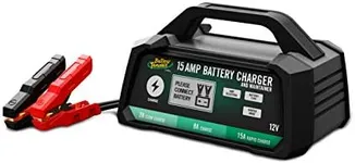 Battery Tender 15 AMP Battery Charger and Maintainer - 12V Switchable 15 AMP / 8 AMP / 2 AMP - Selectable Chemistry Standard AGM Gel - LCD Display - 022-0234-DL-WH