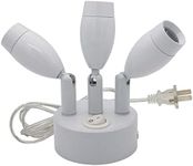 LUMINTURS 3W Three Heads LED Wall Mount Spotlight Adjustable Picture Light Plug in Lamp On/Off Button Cabinet 3.00W, 120.00V