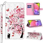 VODEFOX for Samsung Galaxy J3 Phone Case 2016, Cute 3D Cartoon Pattern PU Leather Flip Folio Wallet Case Card Slot Stand Cover for Samsung Galaxy J3 2016 / J310 - Tree Cat