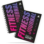 Clever Fox Fitness Journal Workout Log Book Bundle – 2 Daily Fitness Planners – Workout Journal for Women and Men – Spiral-Bound, Thick Pages, A5 (2 x Pink & Dark Purple)