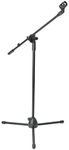 Youyijia Mic Stand Boom Microphone Stand Adjustable Straight Microphone Stands Collapsible Studio Holder with Tripod Telescoping Mic Clip for Musicians Party Stage 82-152cm