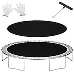 Liliful Replacement Trampoline Mat Round Trampoline Pad Replacement Spring Mats Waterproof Jumping Pad Trampoline Parts with Spring Hook and Gloves, Fits Trampoline, Not Include Spring (14 ft)