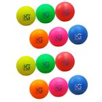 Macro Giant 11 Inch (circumference) 3.5 Inch (diameter) PU Foam Softball, Set of 12, Multi-color, Baseball Training Practice, Beginner, Playground Ball, Parenting Activity, Kid Toy Balls