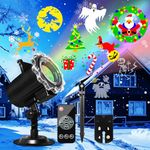 MOSSNDAR Halloween Projector Outdoor, 64 Patterns LED Christmas Projector Light with Remote Control & Timer, Waterproof Light Projector Outside Indoor for Party Birthday New Year Halloween Decoration