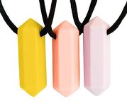 Tilcare Chew Chew Sensory Necklace – Best for Kids or Adults That Like Biting or Have Autism – Perfectly Textured Silicone Chewy Toys - Chewing Pendant for Boys & Girls - Chew Necklaces