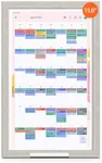 ApoloSign Digital Calendar: 15.6" Wall Electronic Calendar, Smart Touchscreen Display for Family Scheduling, To-Do Lists, Meal Planning, and More | Google Play Supported | Wall Mount or Desktop | Oak Frame Finish - Gray