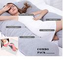 Metron- Combo Pack-Multipurpose-U Shape Full Body Soft Supportive Pregnancy Pillow with Handy Small Wedge Pillow Helps in Sitting & Supporting Baby Bump.