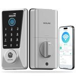 DESLOC Smart Lock D110 Plus, WiFi Fingerprint Smart Front Door Lock with Touchscreen Keypad, App Remote Control, Auto Lock, Keyless Entry Deadbolt, 100 Anti-Peep PIN Codes, IP54 Waterproof