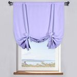 DONREN Lavender Purple Balloon Shades Room Darkening Curtain - Adjustable Thermal Insulated Tie Up Curtain Panel for Kitchen (42 W x 45 inches Long,1 Panel)