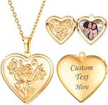 U7 Heart Shaped Photo Locket Pendan
