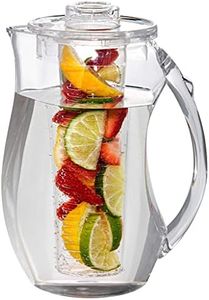 Water Infuser Pitcher – Fruit Infuser Water Pitcher By Home Essentials – Shatterproof Acrylic Pitcher – Elegant Durable Design – Ideal for Iced Tea, Fruit Infused Water and Juice (93 oz)