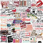 50PCS Smut Stickers,Funny Smutty Book Stickers,Bookish Stickers,Stickers for Kindle,Vinyl Laptop Computer Phone Water Bottle Stickers