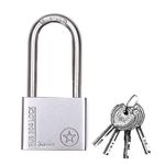 304 Stainless Steel Padlock Padlocks Outdoor Heavy Duty Padlock Weatherproof with 4 Keys,Waterproof Padlock Locks for Garden Shed Garage, Fence, Storage Units, Outdoor Indoor Use (3cm)