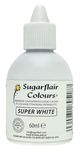 Sugarflair Super White Liquid Food Colouring, Max Concentrate For Colouring Sugarpaste, Buttercream, Icing, Royal Icing, Macarons, Meringues, Cake Decorations and more - 60ml