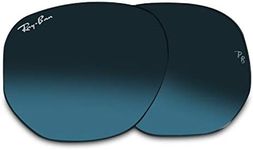 Ray-Ban Original HEXAGONAL RB3548N 54M Blue Gradient Grey Replacement Lenses For Men For Women + BUNDLE with Designer iWear Eyewear Kit