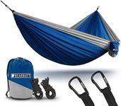 Bear Butt Double Parachute Camping Hammock, Blue/Gray