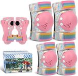 Kids Knee Pads for Girls Boys Toddler 3-8 Years Old Knee and Elbow Pads with Wrist Guards Youth Protective Gear Set for Skateboard Cycling Roller Bike Inline Scooter Skating