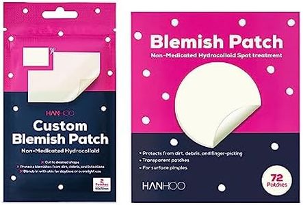 Hanhoo Blemish Patch and Custom Blemish Patch Duo | Hydrocolloid Blemish Patches | For Surface Blemishes and Blemish Clusters | 72 Blemish Patches + 2 Patch Sheets