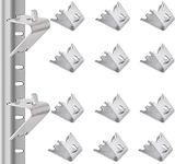 DURANTEY 12 PCS Freezer Shelf Clip Stainless Steel Fridge Shelf Support Commercial Refrigerator Shelf Clips 1.5 mm Thicken Freezer Shelf Brackets Silver Cooler Shelf Support for Refrigerator, Freezer