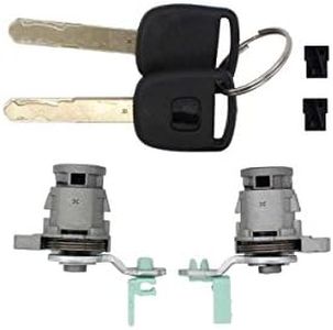 Pair of Front Left Driver LH Side & Right Passenger Side RH Door Lock Cylinder Keys Set for Honda Accord 1998-2002Civic 2001-2005Odyssey 1999-2004 S2000 2000-2009 72145-S73-003 72146-S73-003