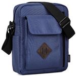 Small Messenger Bag,Vaschy Lightweight Casual Crossbody Sling Shoulder Side Bag for Men Women for Work/Travel/Daily Blue