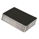 skycabin 100Pcs Black Blank Laser Engraved Metal Business Cards Personalized Custom Office Name Cards Laser Engraving Birthday Cards Wallet Cards DIY Cards VIP Tags