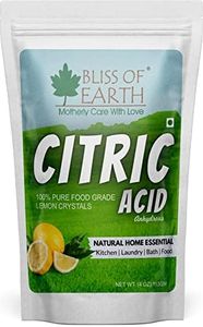 Bliss of Earth Citric Acid 100% Pure Food Grade Lemon Crystals Anhydrous Citric Acid Powder For Food, Bath, Cleaning & Preserving 113gm