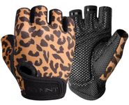 Workout Gloves for Women Men - Weight Lifting Gloves with Full Palm Protection & Extra Grip for Women Gym, Weightlifting, Weight Lift, Rowing, Exercise, Sport, Cycling.Leopard-XSmall