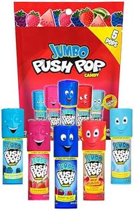 Push Pop Jumbo Lollipop Assorted Flavors, 5 Count