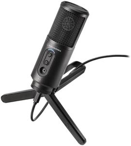 Audio Technica ATR2500X Cardioid Condenser USB Microphone with Stand (Black)