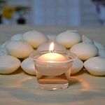 Floating Candles Wax White, Pack of 38 Floating Candles, Floating Waterproof Tea Lights Candles, Floating Candles, Warm Tea Light for Valentine's Day, Christmas, Wedding, Dinner