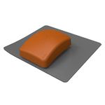 Universal Terracotta Curv Cowl Roof Tile Vent with Flexible Flashing Skirt, Roof Vent Tile for Extractor Fan, Keep Attic Space Ventilation Airflow, Tile Ventilator for Roof Ventilation