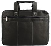 Kenneth Cole Columbian 5-6 1/2" Double Gusset Expandable Top Zip Portfolio/Computer Case, Black, Under Seat